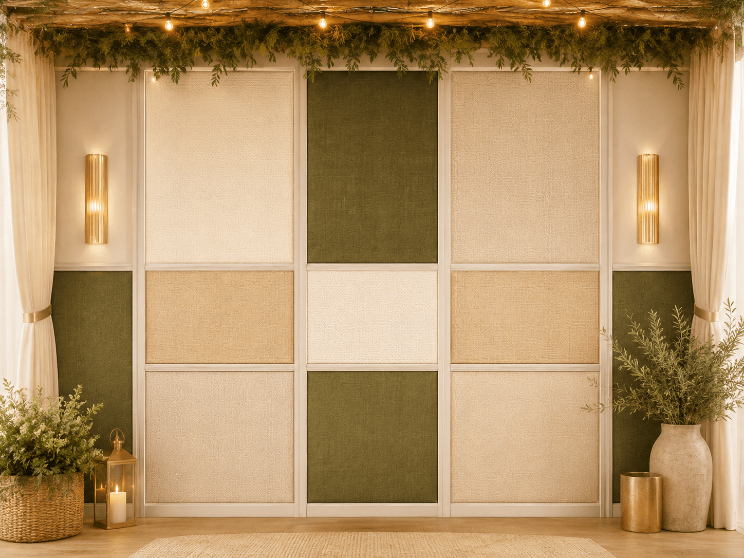Panel wall style with printed panel surfaces